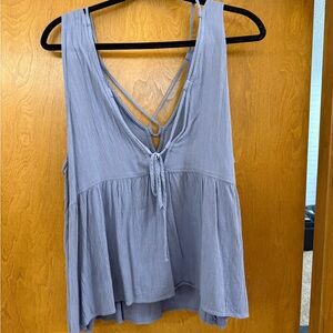 American Eagle Outfitters Blue Tank Top